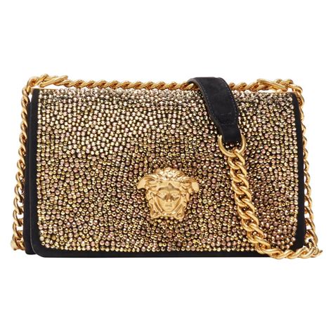 black and gold versace bag|Versace gold chain bag.